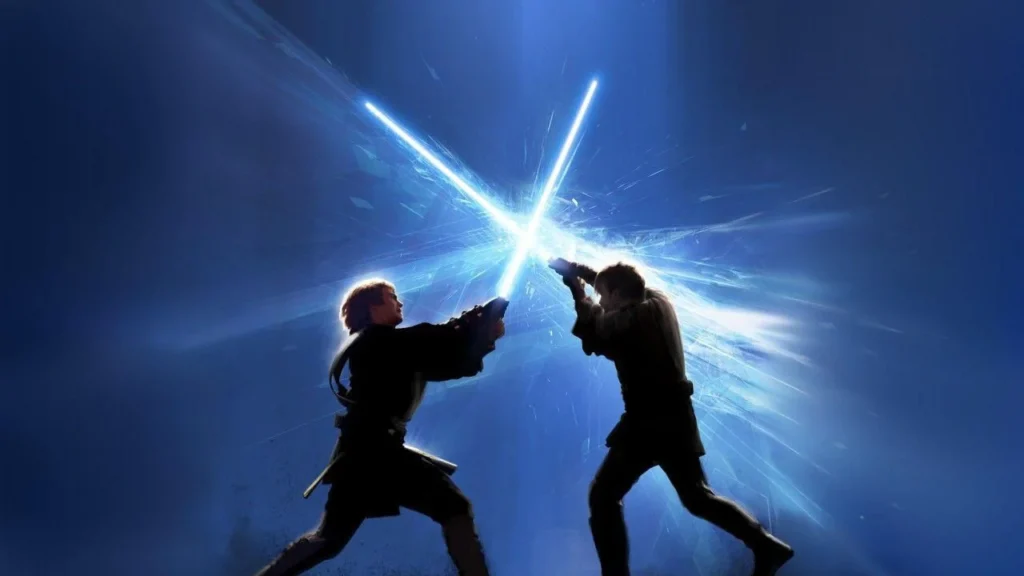 Light-sabre fight - Green screen